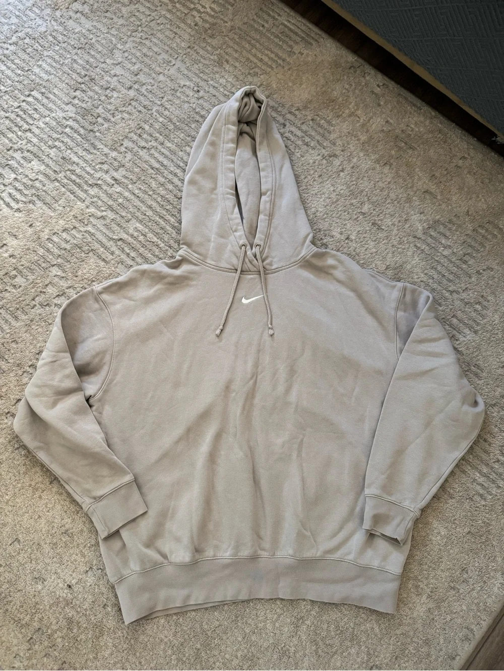 Nike Women's Light Grayish Tan loose fit Hoodie Size M